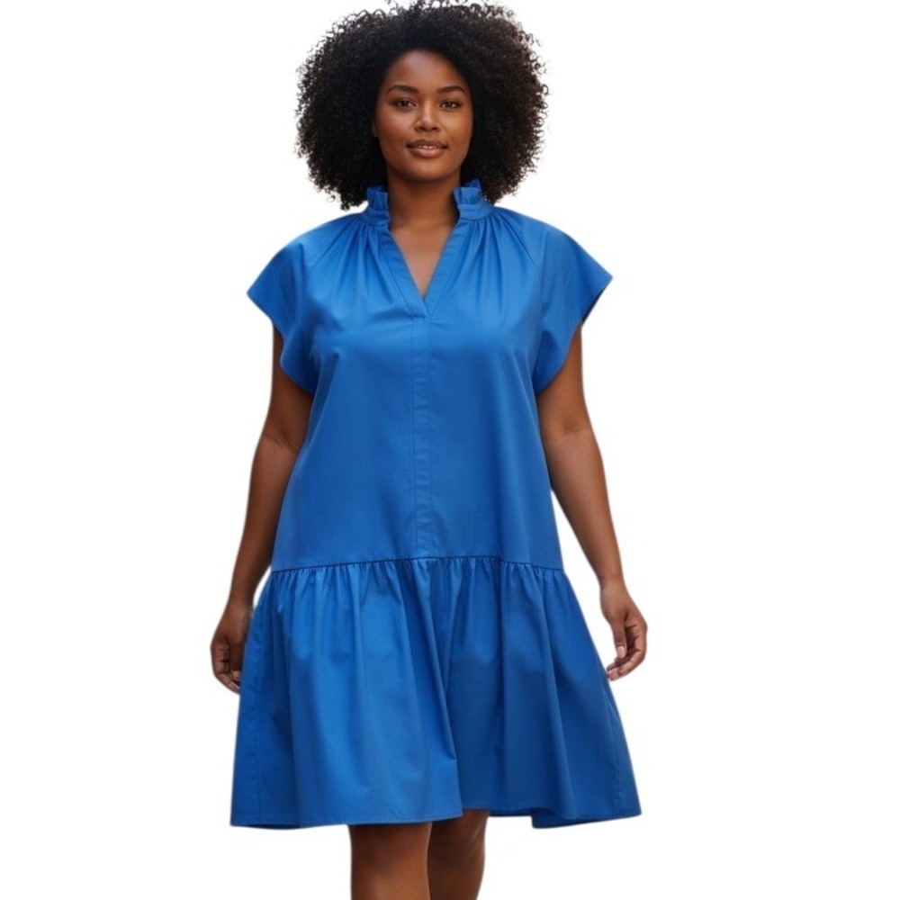 AVARA Cotton Womens size XXXL Royal Casual Preppy Beachy Resortwear Summer Dress